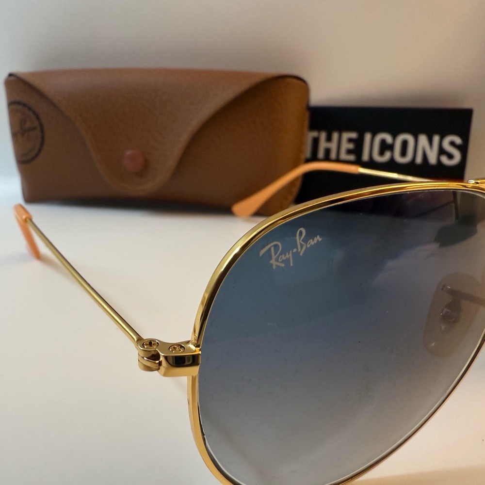 ray-ban aviator sunglasses rb3025 58mm Made In italy - Picture 8 of 12